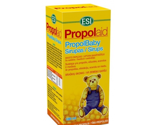 Esi Propolaid Σιρόπι πρόπολης με Echinacea, μέλι και βιταμίνη C κατάλληλο για παιδιά άνω των 3 ετών με γεύση φράουλα 180 ml