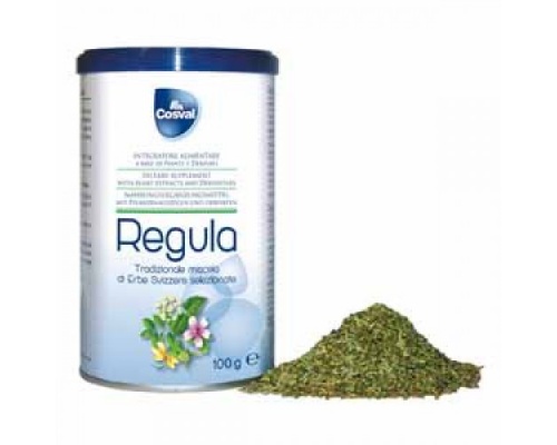 COSVAL REGULA, Μείγμα Ελβετικών Βοτάνων με Καθαρτικές Ιδιότητες σε σκόνη 100gr COSVAL REGULA, Μείγμα Ελβετικών Βοτάνων με Καθαρτικές Ιδιότητες σε σκόνη 100gr