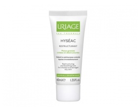 URIAGE Hyseac Restructurant, 40ml  Κρέμα για την ερεθισμένη και ξηρή ακνεϊκή επιδερμίδα. Επανορθώνει τον δερματικό φραγμό, μειώνει την ξηρότητα & καταπραΰνει
