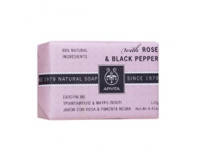  APIVITA Natural Soap Φυσικό Σαπούνι με Τριαντάφυλλο & Μαύρο Πιπέρι 125g