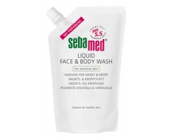 Sebamed Liquid Wash Refill Υγρό προσώπου και σώματος χωρίς με τιμή pH 5,5 του υγιούς δέρματος για τη διατήρηση της ισορροπίας της υγρασίας στο δέρμα 400ml Sebamed Liquid Wash Refill Υγρό προσώπου και σώματος χωρίς με τιμή pH 5,5 του υγιούς δέρματος για τη διατήρηση της ισορροπίας της υγρασίας στο δέρμα 400ml
