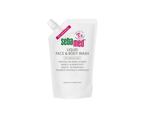 Sebamed Liquid Wash Refill Υγρό προσώπου και σώματος χωρίς με τιμή pH 5,5 του υγιούς δέρματος για τη διατήρηση της ισορροπίας της υγρασίας στο δέρμα 400ml Sebamed Liquid Wash Refill Υγρό προσώπου και σώματος χωρίς με τιμή pH 5,5 του υγιούς δέρματος για τη διατήρηση της ισορροπίας της υγρασίας στο δέρμα 400ml