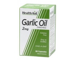Health Aid Garlic oil 2mg - Άοσμο υψηλής ισχύος έλαιο σκόρδου 30 κάψουλες   Health Aid Garlic oil 2mg - Άοσμο υψηλής ισχύος έλαιο σκόρδου 30 κάψουλες