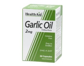 Health Aid Garlic oil 2mg - Άοσμο υψηλής ισχύος έλαιο σκόρδου 30 κάψουλες   Health Aid Garlic oil 2mg - Άοσμο υψηλής ισχύος έλαιο σκόρδου 30 κάψουλες