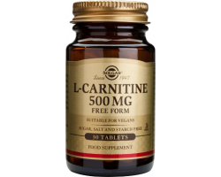 SOLGAR L-CARNITINE 500mg Kαρνιτίνη επαυξάνει την μετατροπή των λιπαρών οξέων 30 ταμπλέτες SOLGAR L-CARNITINE 500mg Kαρνιτίνη επαυξάνει την μετατροπή των λιπαρών οξέων 30 ταμπλέτες