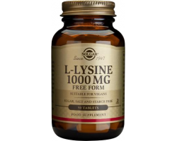 Solgar L-LYSINE 1000mg Συμπλήρωμα διατροφής L- Λυσίνης Θειούχο αμινοξύ με αντιοξειδωτικές ιδιότητες 50 ταμπλέτες Solgar L-LYSINE 1000mg Συμπλήρωμα διατροφής L- Λυσίνης Θειούχο αμινοξύ με αντιοξειδωτικές ιδιότητες 50 ταμπλέτες