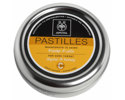 APIVITA Pastilles, Παστίλιες για το λαιμό, μαλακώνουν το λαιμό και το βήχα με θυμάρι & μέλι 45g APIVITA Pastilles, Παστίλιες για το λαιμό, μαλακώνουν το λαιμό και το βήχα με θυμάρι & μέλι 45g