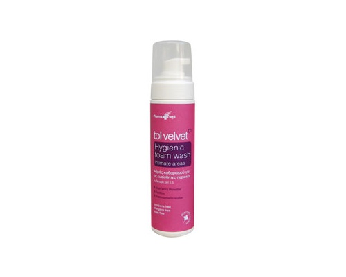 Tol Velvet Intimate Hygienic Foam Wash Υποαλλεργικός Αφρός καθαρισμού για την ευαίσθητη περιοχή 200ml  Tol Velvet Intimate Hygienic Foam Wash Υποαλλεργικός Αφρός καθαρισμού για την ευαίσθητη περιοχή 200ml