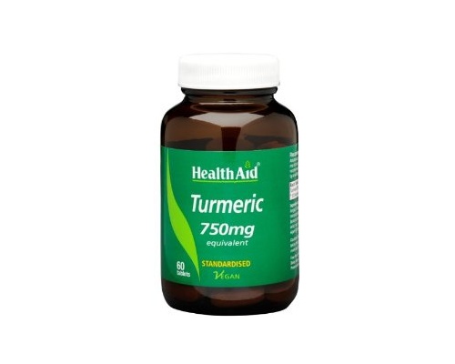 Health Aid TURMERIC 750 mg Ισχυρό αντιοξειδωτικό αντιφλεγμονώδες από Κουρκουμά Βοηθά στην καταπολέμηση των φλεγμονών, την πέψη & στις χολικές εκκρίσεις, 60 ταμπλέτες Health Aid TURMERIC 750 mg Ισχυρό αντιοξειδωτικό αντιφλεγμονώδες από Κουρκουμά Βοηθά στην καταπολέμηση των φλεγμονών, την πέψη & στις χολικές εκκρίσεις, 60 ταμπλέτες