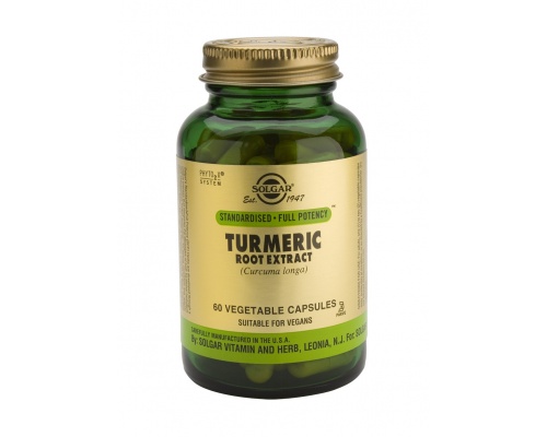 Solgar SFP Turmeric Root Extract Κουρκουμάς, Παρουσιάζει αντιφλεγμονώδεις, αντιμυκητισιακές & αντιοξειδωτικές ιδιότητες,Προστατεύει, αποτοξινώνει & ενισχύει τη λειτουργία του ήπατος ,60caps