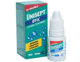UNISEPT OTIC EAR DROP , Ωτικές σταγόνες για την αφαίρεση της κυψελίδας,10ml