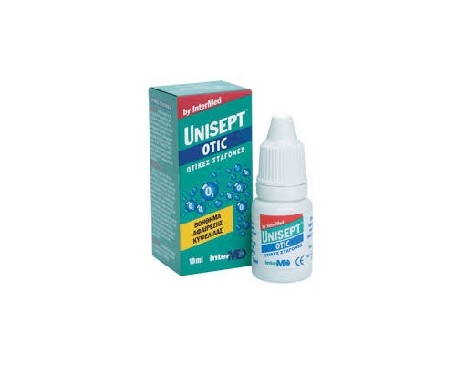 UNISEPT OTIC EAR DROP , Ωτικές σταγόνες για την αφαίρεση της κυψελίδας,10ml