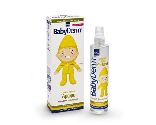  Intermed Babyderm Anthato Baby Parfum Παιδικό άρωμα χωρίς οινόπνευμα Απόσμηση, τόνωση & αναζωογόνηση του βρεφικού και παιδικού δέρματος.  200ml