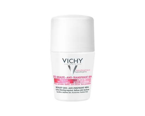 Vichy Ideal Finish Deo 48h Deodorant 50ml, Αποσμητικο 48ωρης δράσης κατα της εφίδρωσης, λειαίνει τη επιδερμίδα και αραιώνει το χρονο μεταξύ των ξυρισμάτων 
