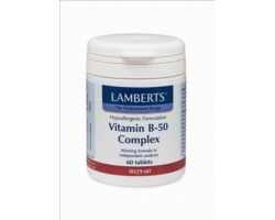 Lamberts Vitamin B-50 Complex Συμπλήρωμα διατροφής των βιταμινών του συμπλέματος B 60 ταμπλέτες