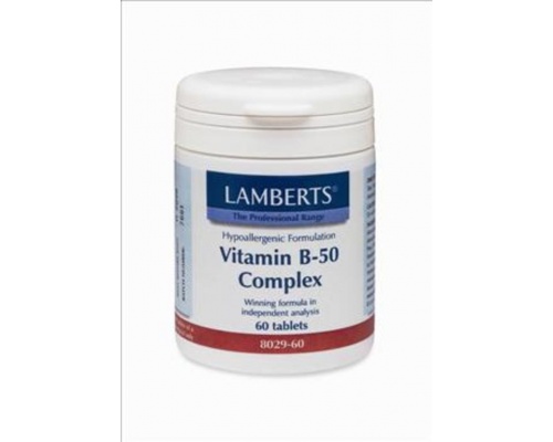 Lamberts Vitamin B-50 Complex Συμπλήρωμα διατροφής των βιταμινών του συμπλέματος B 60 ταμπλέτες