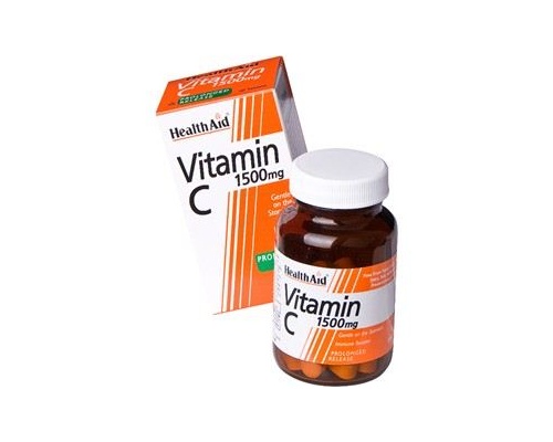 Health Aid Vitamin C 1500mg Prolonged Release Βιταμίνη C 1500mg με βιοφλαβονοειδή βραδείας αποδέσμευσης 30 ταμπλέτες  Health Aid Vitamin C 1500mg Prolonged Release Βιταμίνη C 1500mg με βιοφλαβονοειδή βραδείας αποδέσμευσης 30 ταμπλέτες