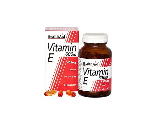 Health Aid Vitamin E 600i.u 402mg, Φυσική Βιταμίνη Ε, Βοηθά στην επιβράδυνση της γήρανσης και ελαττώνει τις κράμπες και τη μυϊκή δυσκαμψία των αθλητών, 60 caps Health Aid Vitamin E 600i.u 402mg, Φυσική Βιταμίνη Ε, Βοηθά στην επιβράδυνση της γήρανσης και ελαττώνει τις κράμπες και τη μυϊκή δυσκαμψία των αθλητών, 60 caps