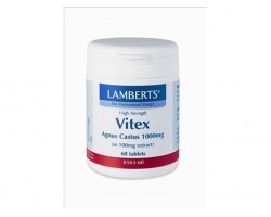 Lamberts Vitex Agnus Castus 1000mg Συμπλήρωμα Ρύθμισης του Εμμηνορροϊκού κύκλου, 60 Tablets
