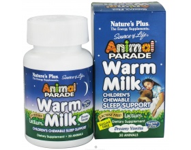 NATURE'S PLUS Animal Parade Warm Milk Μασώμενες ταμπλέτες για υποστήριξη ύμπνου 30 ταμπλέτες