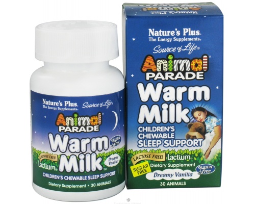 NATURE'S PLUS Animal Parade Warm Milk Μασώμενες ταμπλέτες για υποστήριξη ύμπνου 30 ταμπλέτες NATURE'S PLUS Animal Parade Warm Milk Μασώμενες ταμπλέτες για υποστήριξη ύμπνου 30 ταμπλέτες