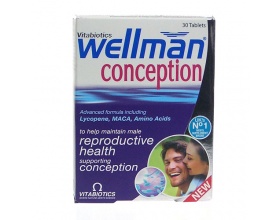 Vitabiotics Wellman Conception Συμπλήρωμα διατροφής που συμβάλλει στην καλή ανδρική αναπαραγωγική υγεία 30 ταμπλέτες