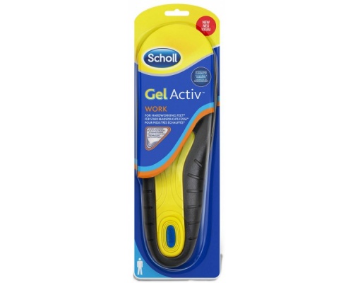 Scholl, Gelactiv Work, Ανατομικοί Πάτοι Ανδρικοί για Άνεση στα «Σκληρά Εργαζόμενα Πόδια», 1 ζευγάρι Scholl, Gelactiv Work, Ανατομικοί Πάτοι Ανδρικοί για Άνεση στα «Σκληρά Εργαζόμενα Πόδια», 1 ζευγάρι