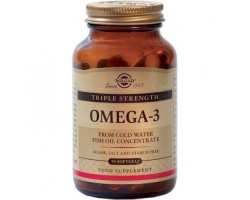 Solgar Omega-3 Triple Strength συμπλήρωμα διατροφής παρέχει υψηλή δόση πολυακόρεστων EPA και DHA, τα οποία συμβάλλουν στην προστασία του καρδιαγγειακού συστήματος 50 softgels Solgar Omega-3 Triple Strength συμπλήρωμα διατροφής παρέχει υψηλή δόση πολυακόρεστων EPA και DHA, τα οποία συμβάλλουν στην προστασία του καρδιαγγειακού συστήματος 50 softgels