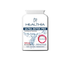 Healthia Ultra Detox Pro 500mg  φυσική αποτοξίνωση του σώματος και την αποβολή των επιβλαβών τοξικών στοιχείων 60caps 
