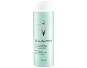 Vichy Normaderm 24ωρη κρέμα προσώπου 50ml, Φροντίδα κατά των ατελειών που διορθώνει τα 5 συμπτώματα της ενήλικης επιδερμίδας με ατέλειες