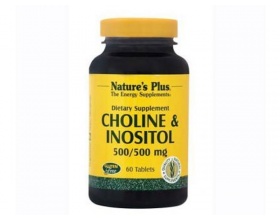 Nature's Plus Choline & Inositol 500 mg 60 tabs, Συμπλήρωμα Διατροφής απαράιτητο για τη δημιουργία νευρικών ώσεων και τη σωστή λειτουργία του εγκεφάλου, της καρδιάς και των ματιών