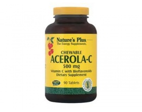 Nature's Plus Acerola-C Complex 500 mg 90 chewable tabs, Συμπλήρωμα Διατροφής που ενισχύει το ανοσοποιητικό και βοηθάει να αντιμετωπιστούν οι αλλεργίες, κρυολογήματα και οι έρπεις Nature's Plus Acerola-C Complex 500 mg 90 chewable tabs, Συμπλήρωμα Διατροφής που ενισχύει το ανοσοποιητικό και βοηθάει να αντιμετωπιστούν οι αλλεργίες, κρυολογήματα και οι έρπεις