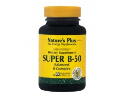 Nature's Plus Super B 50 60 Vcaps, Συμπλήρωμα Διατροφής για την καλή υγεία των νεύρων, του δέρματος, των μαλλιών και του ανοσοποιητικού  Nature's Plus Super B 50 60 Vcaps, Συμπλήρωμα Διατροφής για την καλή υγεία των νεύρων, του δέρματος, των μαλλιών και του ανοσοποιητικού