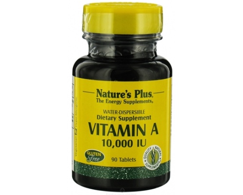 Nature's Plus Vitamin A 10000 IU 90 ταμπλέτες, Βιταμίνη Α για την Καλή Υγεία των Ματιών, του Δέρματος & των Οστών και την ενίσχύση του Ανοσοποιητικού Συστήματος 
