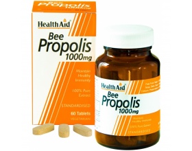 Health Aid Bee Propolis 1000mg 60 ταμπλέτες, Φυσικό αντιβιοτικό με άριστες αντιμικροβιακές & απολυμαντικές ιδιότητες 
