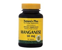 Nature's Plus Manganese 50 mg 90 tabs, Συμπλήρωμα Διατροφής που βοηθά στον μεταβολισμό της γλυκόζης και του ασβεστίου και βελτιώνει φλεγμονώδεις καταστάσεις, όπως η ρευματοειδής αρθρίτιδα 