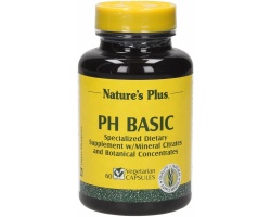 Nature's Plus Ph Basic Συμπλήρωμα Διατροφής για τη Διατήρηση της Αλκαλικότητας του Αίματος, 60 φυτικές κάψουλες 