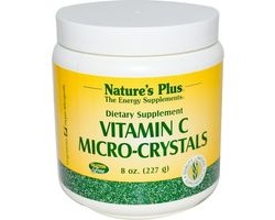 Nature's Plus Vitamin C micro-crystals 227 gr, Aπαραίτητη για τη παραγωγή κολλαγόνου, την αντιμετώπιση του κοινού κρυολογήματος και των αλλεργικών αντιδράσεων, την απορρόφηση του σιδήρου καθως και στην δίαθεση και την ψυχική υγεία