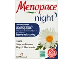 Vitabiotics Menopace night 30 tablets, Συμπλήρωμα Διατροφής με ισοφλαβόνες σόγιας, χαμομήλι, λυκίσκο,5-ΗTP, βιταμίνες και μέταλλα κατα τη διάρκεια και μετά την εμμηνόπαυση Vitabiotics Menopace night 30 tablets, Συμπλήρωμα Διατροφής με ισοφλαβόνες σόγιας, χαμομήλι, λυκίσκο,5-ΗTP, βιταμίνες και μέταλλα κατα τη διάρκεια και μετά την εμμηνόπαυση