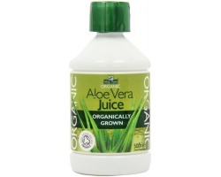 Optima Aloe Vera Juice Organically Grown, 500 ml, Φυσικός χυμός Αλόης από ένα μοναδικό μείγμα ολόκληρου φύλλου & αφιλτράριστου ζελέ Αλόης για την καλή λειτουργία & τη διατήρηση ενός υγιούς πεπτικού συστήματος 