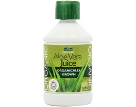 Optima Aloe Vera Juice Organically Grown, 500 ml, Φυσικός χυμός Αλόης από ένα μοναδικό μείγμα ολόκληρου φύλλου & αφιλτράριστου ζελέ Αλόης για την καλή λειτουργία & τη διατήρηση ενός υγιούς πεπτικού συστήματος 