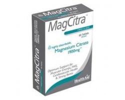 Health Aid MagCitra Magnesium Citrate 1900mg 60 tabs, Απαραίτητο για την καρδιακή υγεία και την αντιμετώπιση των κραμπών, συνιστάται για την περίοδο της εγκυμοσύνης & του θηλασμού  Health Aid MagCitra Magnesium Citrate 1900mg 60 tabs, Απαραίτητο για την καρδιακή υγεία και την αντιμετώπιση των κραμπών, συνιστάται για την περίοδο της εγκυμοσύνης & του θηλασμού