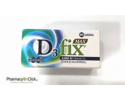 Uni-Pharma, D3 Fix Max 4000IU Βιταμίνη D3, 60 δισκία  Uni-Pharma, D3 Fix Max 4000IU Βιταμίνη D3, 60 δισκία