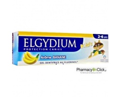 Elgydium, Παιδική Οδοντόκρεμα-Gel 2-6 Ετών, Άρωμα Μπανάνας, 50ml Elgydium, Παιδική Οδοντόκρεμα-Gel 2-6 Ετών, Άρωμα Μπανάνας, 50ml