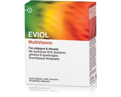EVIOL MultiVitamin Για ενέργεια και τόνωση, 30 μαλακές κάψουλες χωρίς ζάχαρη, ιώδιο και γλουτένη EVIOL MultiVitamin Για ενέργεια και τόνωση, 30 μαλακές κάψουλες χωρίς ζάχαρη, ιώδιο και γλουτένη