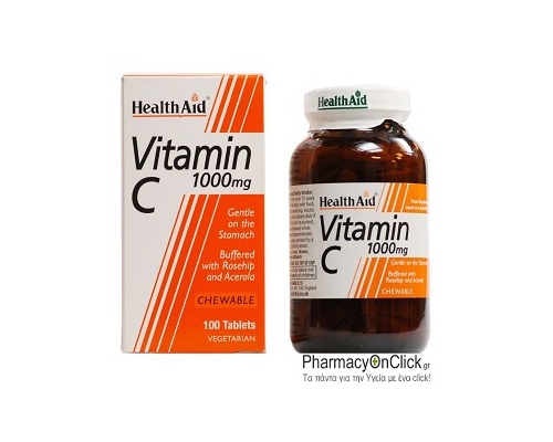 Health Aid, Vitamin C, 1000mg Chewable, 100 Tablets Health Aid, Vitamin C, 1000mg Chewable, 100 Tablets