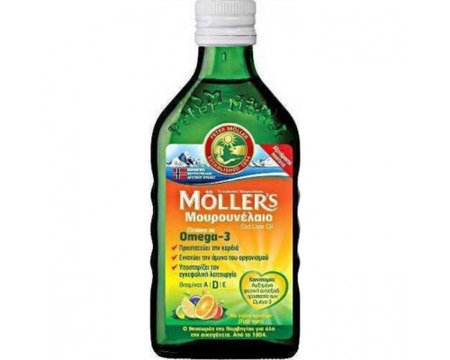 Nature's Plus Moller’s, Παραδοσιακό Μουρουνέλαιο σε Υγρή Μορφή με Γεύση Φρούτων, 250ml  Nature's Plus Moller’s, Παραδοσιακό Μουρουνέλαιο σε Υγρή Μορφή με Γεύση Φρούτων, 250ml