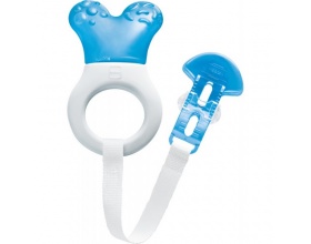 MAM Mini Cooler & Clip 555, Πολυκρίκος Οδοντοφυϊας με Νερό & Κορδέλα Στήριξης απο 2+ Μηνών, Μπλέ Χρώμα