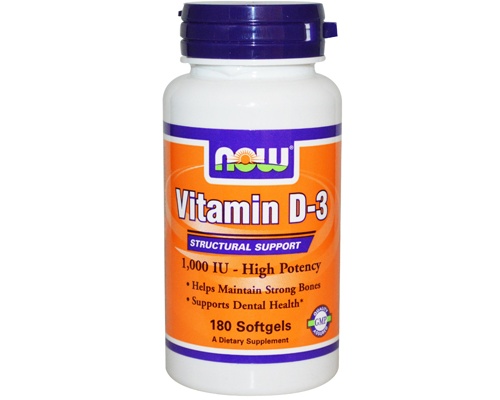 Now Foods Vitamin D3-1000 IU, 180 softgels, Συμπλήρωμα Διατροφής με βιταμίνη D3 απαραίτητη για την ανάπτυξη και τη συντήρηση των οστών και της οστικής πυκνότητας