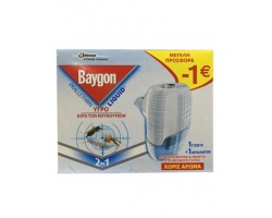 Baygon Liquid Υγρό προσφορά  -1€, 27 ml + 1 Ανταλλακτικό Baygon Liquid Υγρό προσφορά  -1€, 27 ml + 1 Ανταλλακτικό
